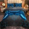 NTBED Game Console Comfort Set per ragazzi e ragazze 3D Gaming Geometric Lightweight Microfiber Bedding Set (blu, Queen)