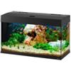 Acquario dubai 80 nero con led - 81 x 36 x h 51 cm, 125 l - ferplast