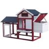 Habrita Casetta pollaio per galline in legno habrita po 1562 rosso e bianco 152x62x92 cm