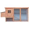 Habrita Casetta pollaio per galline in legno habrita po 2070 198x75x103 cm