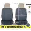 AccessoriAuto Coprisedili auto estivi universali schienali sedile cotone paglia set fresco blu
