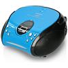 Lenco SCD-24 Stereo Boombox, Radio FM, CD-Player, Blu/Nero
