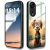 HAOYE Cover per OPPO A78 4G, Custodia in Modello di Cane Carino, Bordo in Silicone Morbido TPU + Antigraffio Back Cover Protettiva Case (Cane 01)