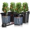 SPIDER FARMER DWC Sistema di Coltivazione idroponica con Coltura ad Acqua Profonda da 27 Litri/7 galloni, Nuovo Design del Coperchio Triangolare, Pompa d'Aria da 12W, 4 Secchi