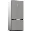 Whirlpool WHK2 6554 X6E Frigorifero combinato a libera installazione, Dual no frost, 78cm, Classe C, Pearl Inox, 35dbA, h188cm