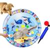 gifyym Tappetino da gioco sensoriale per gatti, piscina per pesci gonfiabile e giocattolo interattivo, acqua e confortevole per animali domestici, tappetino da gioco per animali domestici