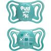 CHICCO SUCCHIETTO LIGHT AZZURRO SILICONE 16-36M 2 PEZZI
