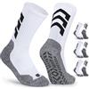 CLOSEMATE 3 Paia Calze Antiscivolo Calcio, Calzini Grip Calcio in Silicone Floccato Morbido, Traspiranti in Spugna di Cotone, Calzettoni Calcio Uomo Donna Calze Sportive per Yoga Pilates