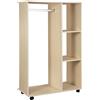 EasyComfort Mobile Aperto con Stand Appendiabiti e 3 Ripiani 80 x 40 x 128cm