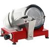Ristoattrezzature Modello: 12199042013001,Affettatrice per salumi a gravità con affilatoio removibile 0.18 kW Ø 250 mm rosso