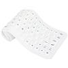 KIMISS Tastiera Arrotolabile Flessibile Wireless in Silicone - Design Completamente Sigillato, Cablata USB, Leggera, Portatile, Silenziosa (Bianco)