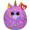 TY - Squishy Beanies Morbido Peluche Cuscino - Fantasia l'Unicorno Multicolore - Pupazzo con corno dorato glitter - Ottima idea regalo per grandi e bambini - Ideale per ogni occasione -33 cm- 39187