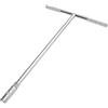 SENRISE - Chiave a bussola, a testa esagonale, lunga, 6-19 mm, con impugnatura a T, a portata profonda, 1 pz, argento