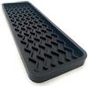 Happitasa Vassoio organizer in silicone per lavello da cucina e porta spugna, stile zigzag (nero, 30,5 x 10,2 cm)