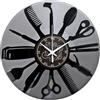 Instant Karma Clocks | Orologio Da Parete | Barber Shop | Barbiere | Parrucchiere | Colore Nero e Argento | Doppio Vinile | Idea Regalo