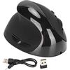 ASHATA Mouse Verticale per Mancini, Mouse Verticali Ergonomici Wireless 2.4G con Ricevitore USB, Mouse Ricaricabile DPI 800 1200 1600 Livelli Regolabile, per Laptop, PC(Nero)