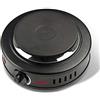 Girmi PE16 Fornello Elettrico, 500 W, Piastra in Ghisa 11cm, Spia di accensione, Piedini di appoggio, Regolazione Temperatura, Nero