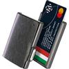 OPPAHA Mini Wallet in Pelle Saffiano - Portafoglio Slim Leggero e Tascabile per Carte di Credito, Banconote e Documenti - Eleganza e Durabilità in Nero per Uomo e Donna