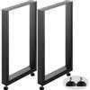 VEVOR 2PCS Gambe da Tavoli in metallo Gambe del tavolino e Tavolo da Pranzo Industriali con Carico Massimo 1000 kg Gambe Quadrate per Casa, Sala da Pranzo, Caffetteria, Bar, 600x720 mm