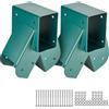 VEVOR Set di Connettore per Altalena 2 Pezzi, Attrezzatura di Connettore 2 Pezzi per Altalena in Acciaio al Carbonio Supporto Medio per Trave in Legno Palo Accessori di Montaggio 10,2 x 10,2 cm, Verde