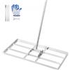 VEVOR Rastrello Livellatore per Prato, Livellatore in Acciaio al Carbonio Antiruggine con Manico da 2130 mm, Piastra di Base da 254 x 1219 mm Regolabili per Campo da Golf da Giardino