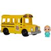 CoComelon - Scuolabus musicale giallo - veicolo che riproduce la canzone The wheels on the bus e la sua action figure JJ