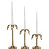 Deco 79 Candle Holder, S/3 10 8, 6 H, Gold