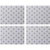 Creative Tops Country Bee, Set di 4 tovagliette rettangolari grigie con api, con superficie laccata, retro in sughero, resistenti alle macchie e al calore fino a 120 °C, facili da pulire, 30 x 22 cm