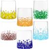 Namai Casa Set 6 Bicchieri Colorati in Vetro - 365 ML - Laguna Incantata