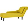 vidaXL Sdraio con Cuscino e Bracciolo Destro in Velluto Giallo, Divano Chaise Longue, Poltrona, Divano Soggiorno, Salotto, Divano Lounge