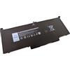 YASI MFG 60Whr Batteria F3YGT DM3WC 451-BBYE per Dell Latitude 7280 7480 7490