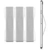 kwmobile Supporto Dita Cellulare - Set 3x Fasce Elastiche Sostegno Antiscivolo Antiurto Telefonino Supporto Universale - Finger Holder Phone bianco