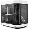 HYTE Y60 Modern Estetic Dual Chamber Panoramic Tempered Glass Mid-Tower ATX Computer Gaming Case con PCIE 4.0 Riser Cable Incluso, Bianco (CS-HYTE-Y60-BW)