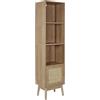 HOME DECO FACTORY, HD0225, colonna con 1 anta, modello Bali, collezione Natural Crush, mobili, mobiletto, mobili da bagno, 40 x 160 x 30 cm, marrone