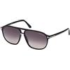 Tom Ford Occhiali da Sole BRUCE FT 1026 SHINY BLACK/DARK GREY SHADED 61/12/145 uomo