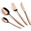 BerlingerHaus BERLINGER HAUS Set di posate da 24 pezzi, linea oro rosa metallizzato, elegante e di alta qualità