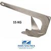 Inox Nautica ANCORA TREFOIL BRUCE 15 KG IN ACCIAIO ZINCATO PER ORMEGGIO BARCA SABBIA