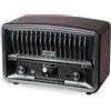 Muse Radio digitale, DAB+ FM, radiosveglia doppia sveglia, display LCD (M-135 DBT), 2 x 5 Watt, funzione snooze sleep, presa USB AUX-IN, grigio scuro