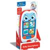 Clementoni Smartphone, Telefono Bambini , Centro attivita con 4 Tasti per Imparare Parole, Animali e Numeri con Canzoni e Filastrocche, Lingua Italiana,Baby Clementoni,Eta 6-36 mesi