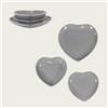 ARCA PIATTO DESSERT CM.20 CUORE GRIGIO