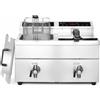 Friggitrice ad induzione con rubinetti di scarico - 2 x 8 l