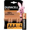 Batterie Duracell Plus 4pz MiniStilo LR03 MN2400 AAA