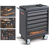BETA UTENSILI Carrello porta utensili Beta BW C04BOX VU, 6 cassetti con 196 attrezzi grigio