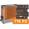 BETA UTENSILI Carrello porta utensili Beta BW2400S XL9/E-XXL, 9 cassetti, 716 attrezzi, arancio