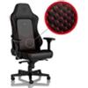 NOBLECHAIRS SEDIA GAMING HERO, PELLE VERA, NERO E ROSSO