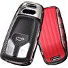 Gleamydot Cover Chiavi Telecomando Auto Compatibile con Guscio Chiave Audi A4 B9 A5 Q7 Q2 TT Q5 Accessori (rosso)