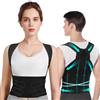 kungfuren Fascia Lombare Posturale Spalle Schiena: Correttore Postura Uomo - Donna Tutore Posturale Schiena Dritta Busto Raddrizza Spalle - Regolabile Cintura di Correzione Della Postura Nero Profondo (XL)