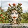 Ceramiche di Caltagirone Sofia Testa Medusa h 38 cm — Madreperla | Ceramica Caltagirone - 38 cm / Linea Medusa