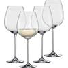 SCHOTT ZWIESEL Bicchiere da vino Allround Vinos (set di 4), graziosi bicchieri da vino per vino rosso e bianco, bicchieri in cristallo Tritan lavabili in lavastoviglie, Made in Germany (art. 130011)
