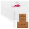 KASANOVA COPRIMATERASSO Piazza 1/2 CM 130X200+25 ROMBO, Bianco, One Size